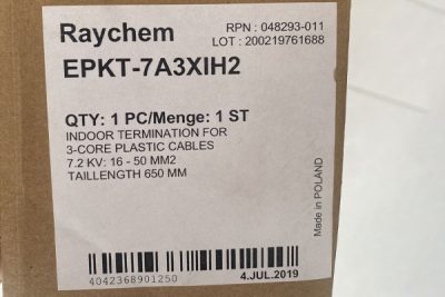 Đầu cáp co nhiệt trung thế Raychem 7,2kV cho cáp 1 pha 15-50mm2