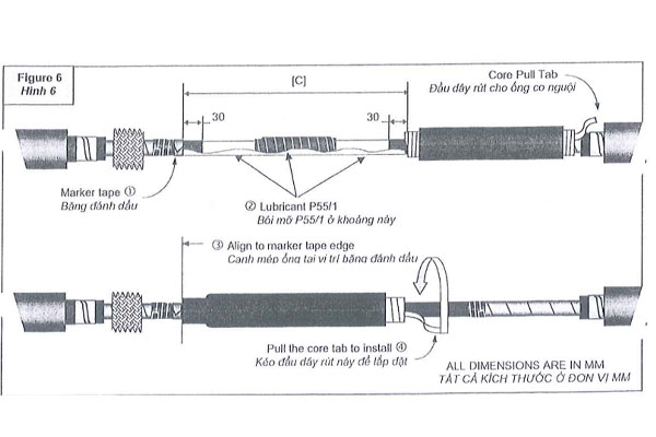 Lắp đặt ống co rút nguội QS2000E