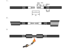 Thi công co nhiệt nối cáp 1 pha
