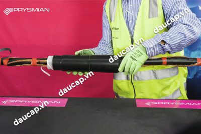 Thi công hộp nối cáp ngầm Prysmian co nguội đổ keo