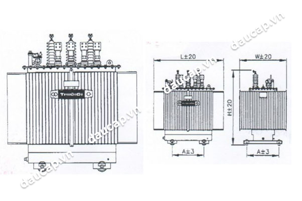 Cấu tạo Máy biến áp THIBIDI Silic 3 pha