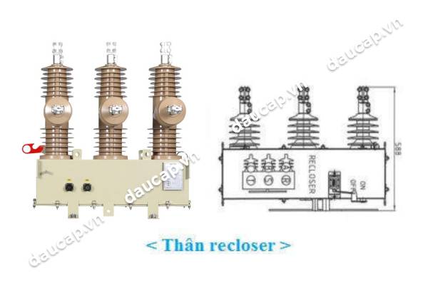 Cấu tạo thân máy cắt Recloser Shinsung